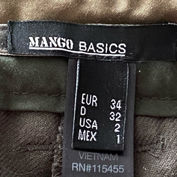 BNWT Mango Basics size 2  Green Office Pants Cotton - Picture 6 of 11